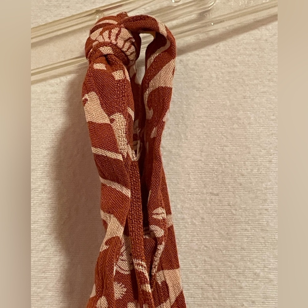 Rip Curl Rust Floral Bandana Short Sundress - Picture 6 of 8